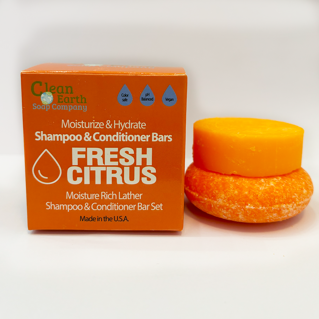 Citrus Shampoo & Conditioner Bar Set