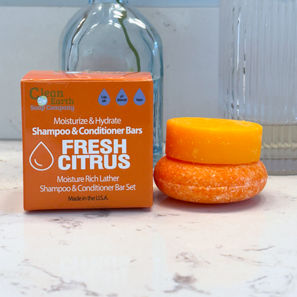 Citrus Shampoo & Conditioner Bar Set